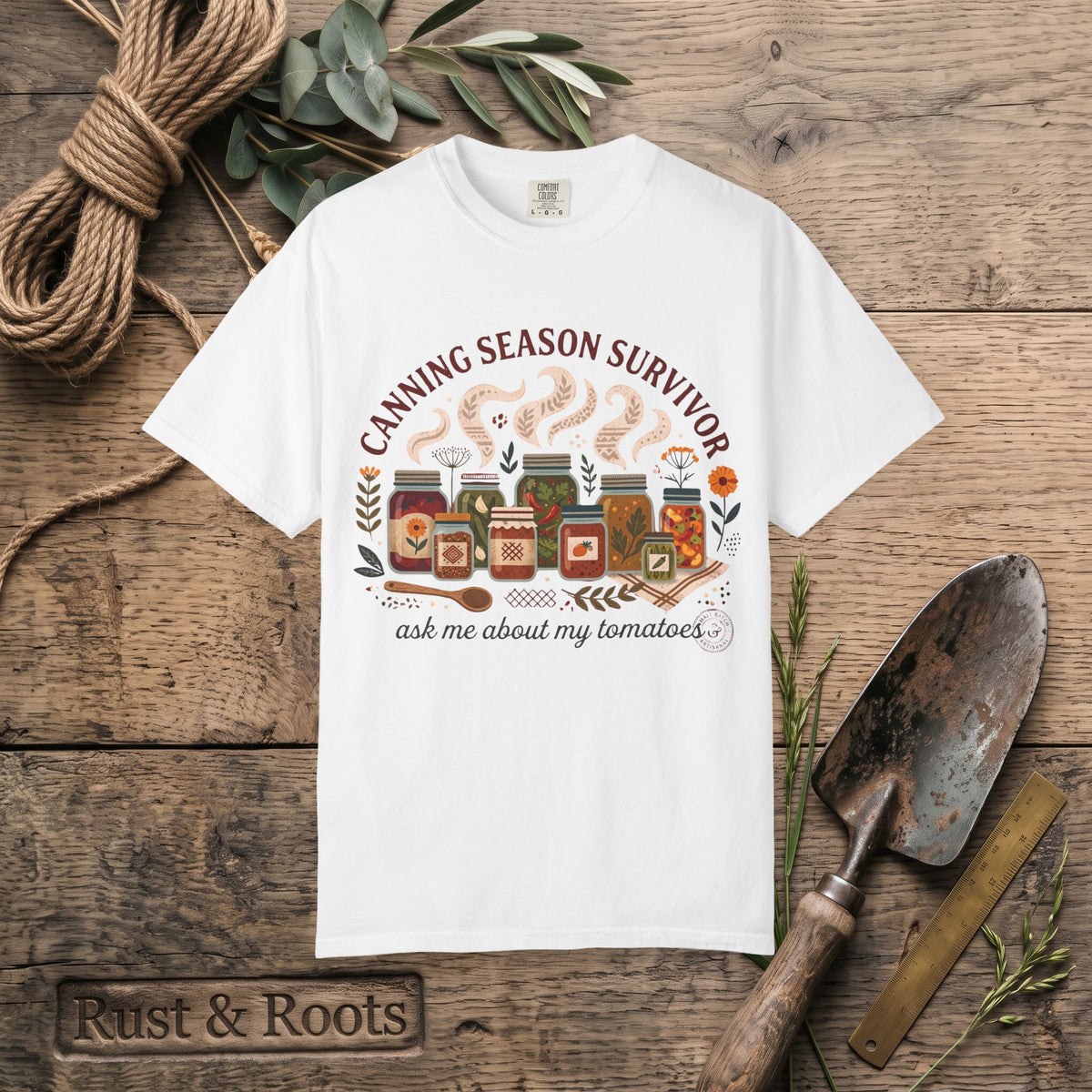 Canning Season Survivor T-Shirt – Ask Me About My Tomatoes