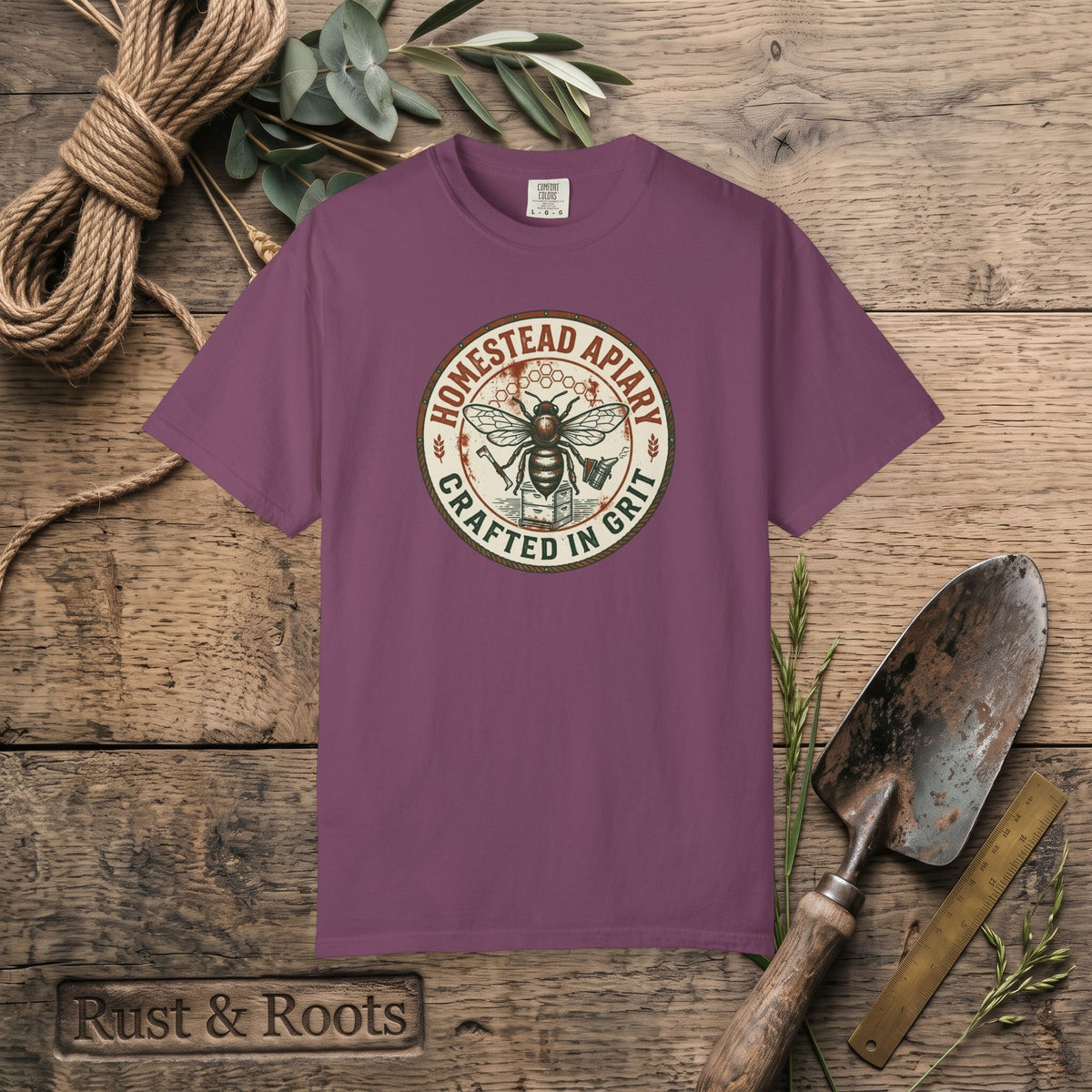 Homestead Apiary T-Shirt – Crafted in Grit Bee Logo Shirt
