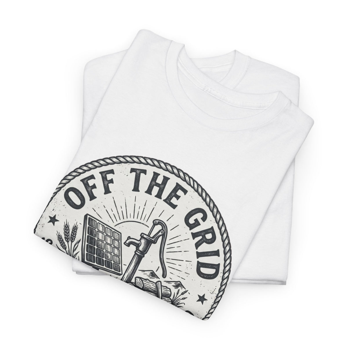 Off The Grid T-Shirt — Self-Sufficiency & Homestead Graphic Tee